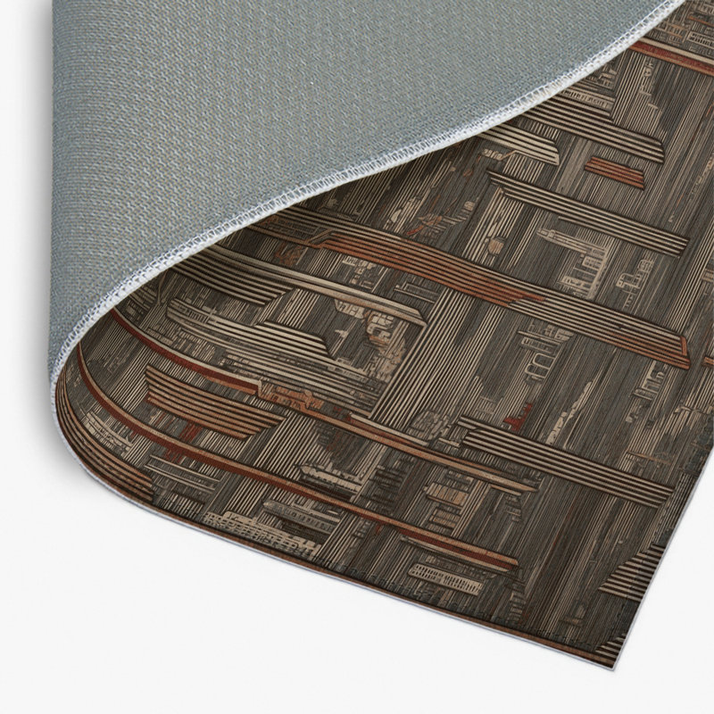 ArtDeco Brown Indoor and Outdoor Area Rug, Rectangle 2' x 3'