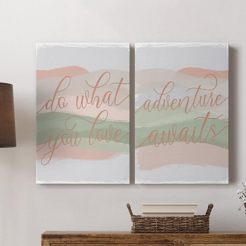 «Do What You Love» - Toile tendue avec châssis de qualité supérieure - Prêt à être accroché, H 60 po x l 80 po