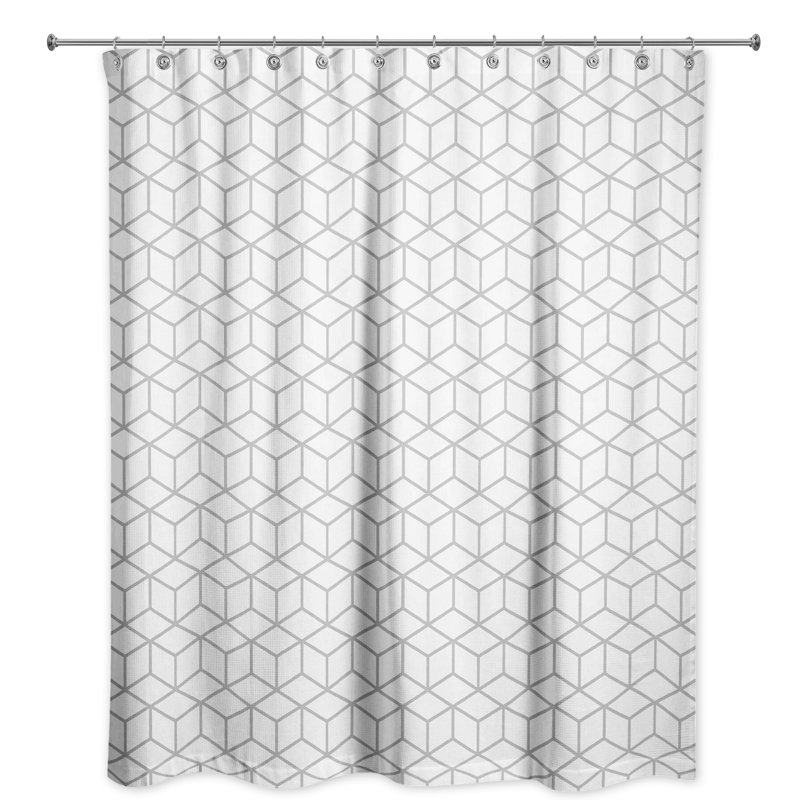 Rideau de douche simple Bakstran, Gris