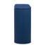 Console courbée avec plateau spacieux pour livres et lampes - Finition de bureau bleu marine côté salon-1904068137