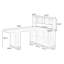 Walnut L-Shaped Solid Wood Executive desk with drawers desk-139609124-139609127