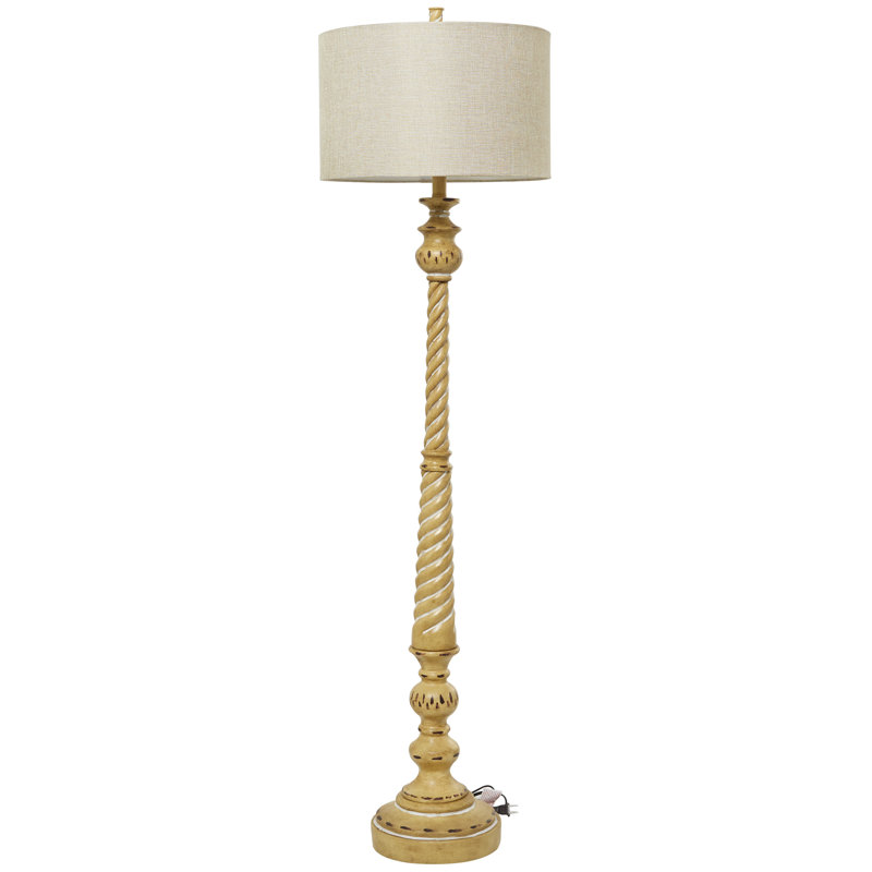 Lampe sur pied traditionnelle en polystone Farmhouse