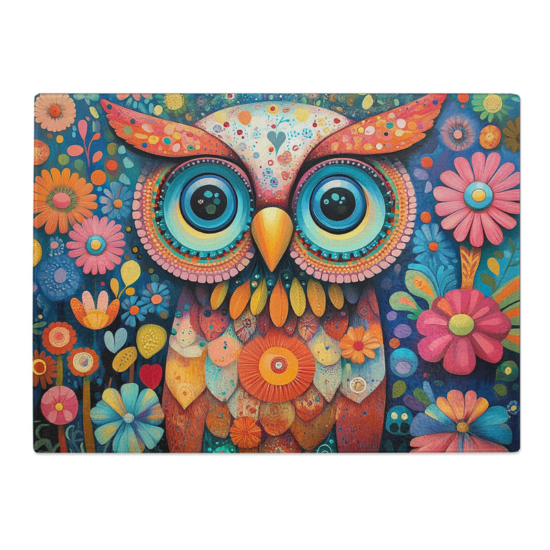 Owl  Glass Chopping Board