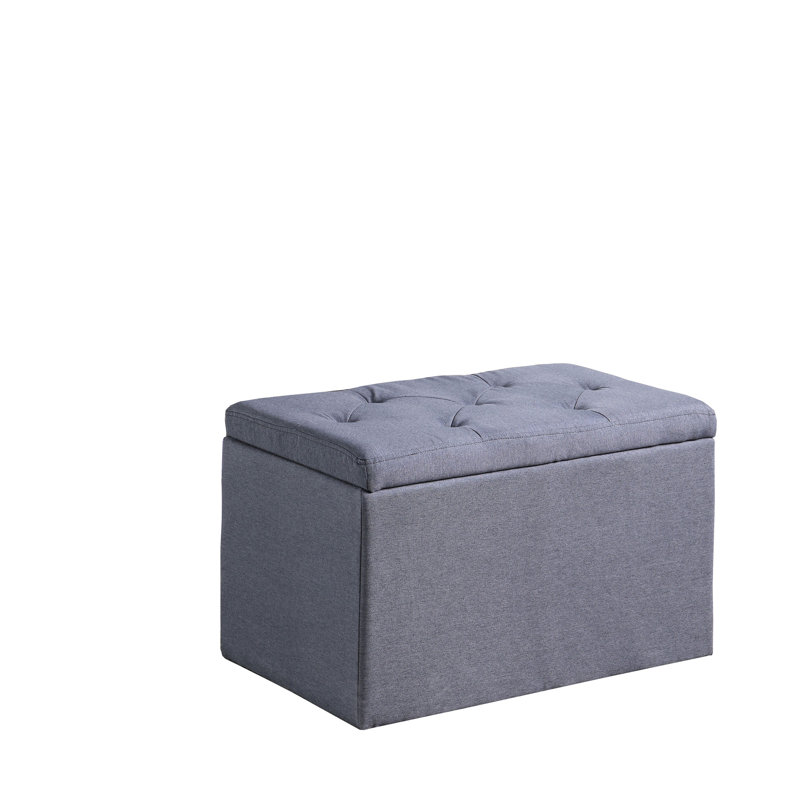 18.5" Gray Shoe Storage Bench For 8 Pairs - 16 Purple Compartments, 29" L X 17" W H, Foam, 4 Dotted Foot, Single Hinged Top Tall Unit Fits Pairs, Lid