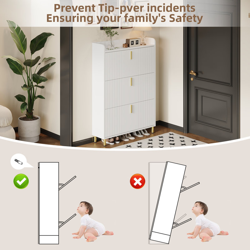 24 Pair Flip Down Shoe Storage