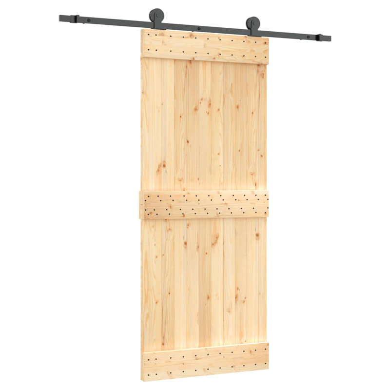 Porte coulissante avec quincaillerie Vidaxl, 33,5 po x 82,7 po
