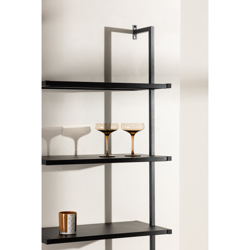 Roody 183cm H x 60cm W Steel Floating Bookcase