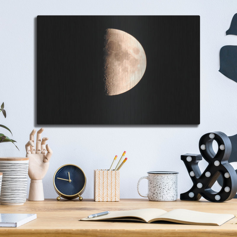  «Half Moon» par Dante Plata, art mural en métal, 16 po x 12 po, H 12 po x l 16 po