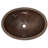 19" Oval Under Counter Hammered Copper Bathroom Sink with Koi Fish Design