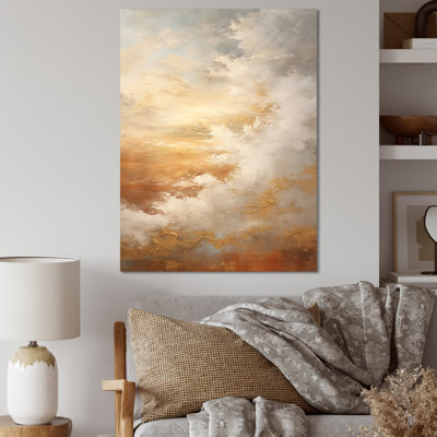 Nuage de minimalisme beige sur toile