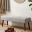 Banc en similicuir Sveina de 44 po de largeur avec pieds en métal-132816170