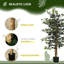 HOMCOM Artificial Ficus Tree with Lifelike Leaves and Natural Trunks Green