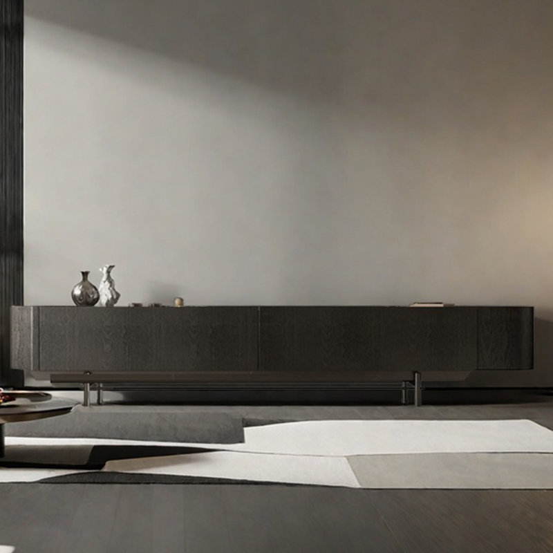 Solid wood creative art marble TV cabinet