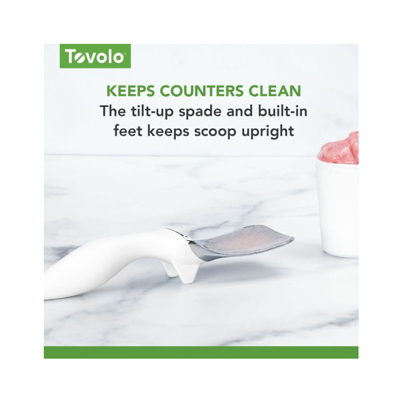 Tovolo Tilt Up Ice Cream Spade White, White
