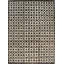 Tapis noir moderne à motif géométrique noir en laine nouée à la main-124205648