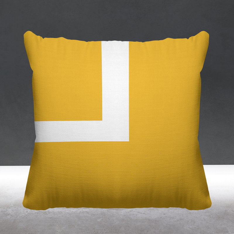 Coussin intérieur / extérieur Wheeler, L 15 po x H 15 po, Jaune