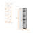 White And Black 1-Door Multistorage Kitchen Pantry-199101676