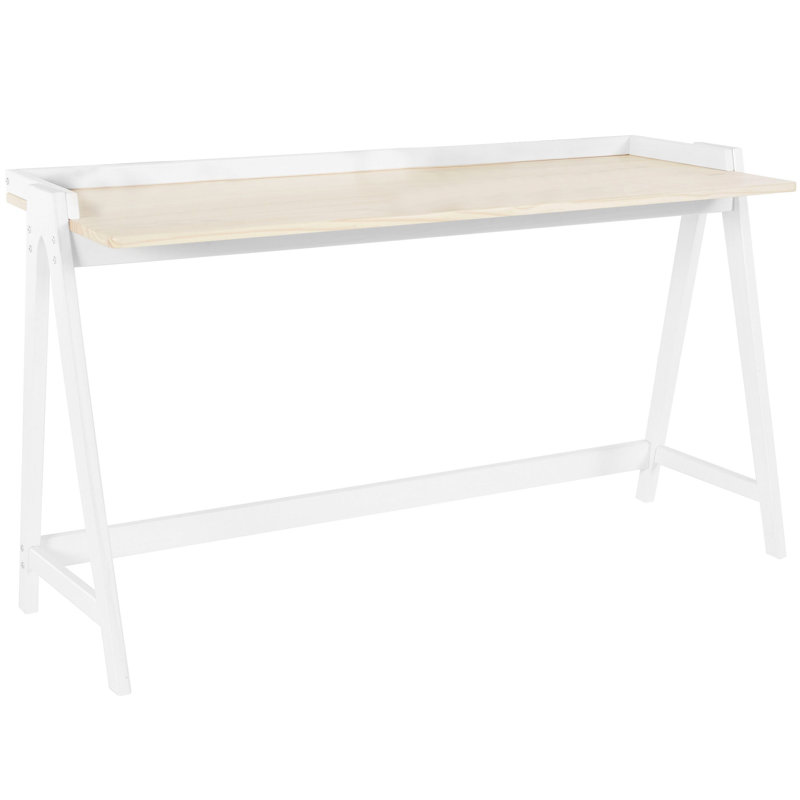 Feray Solid Wood Writing Desk, White