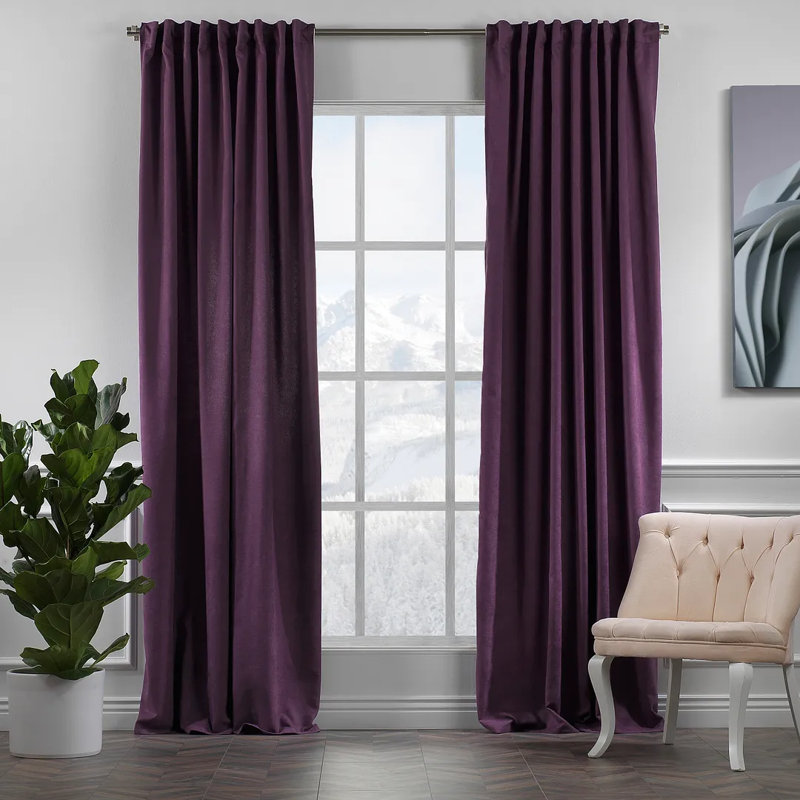 Très grand panneau décoratif simple sur mesure extra large x très long, L 52 po x L 228 po, Mauve