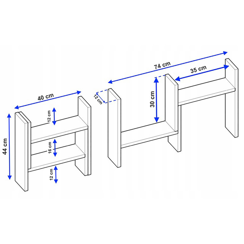 Freestanding Wood Spice Rack with Adjustable Racks