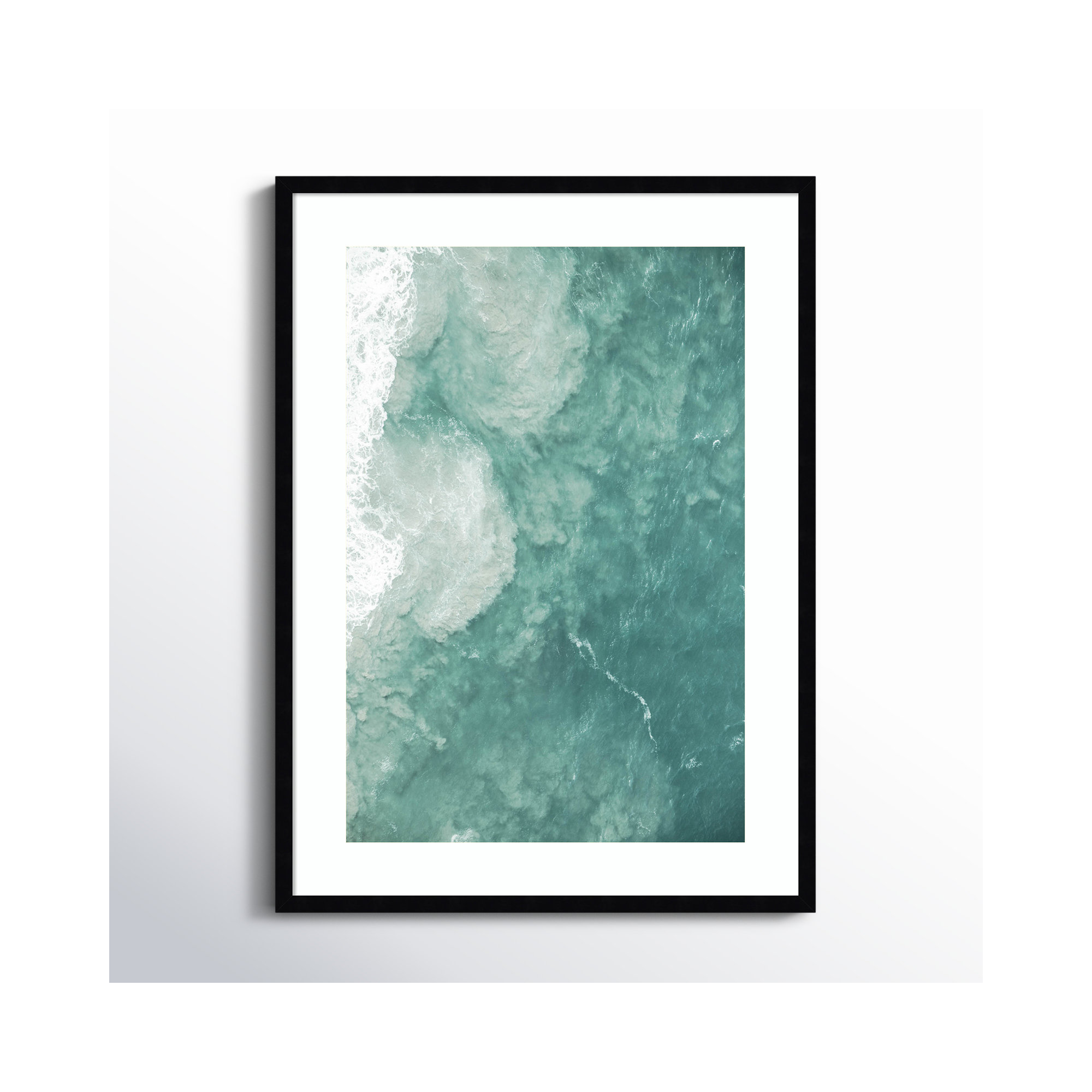 Oceano by Shot by Clint Wood Framed Wall Art Print, 33" H x 24" W, Black