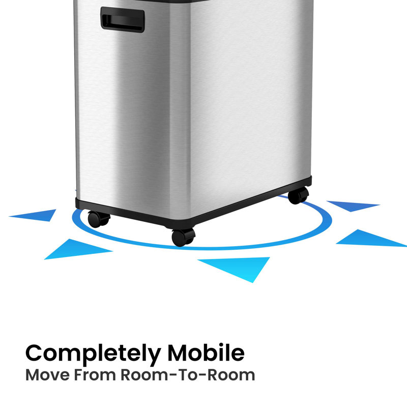 Erik Stainless Steel 16 Gallon Motion Sensor Trash and Recycling Bin