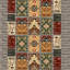 Tapis rouge / brun / blanc en polyester tissé à la machine 2 pi x 3 pi Plagido
