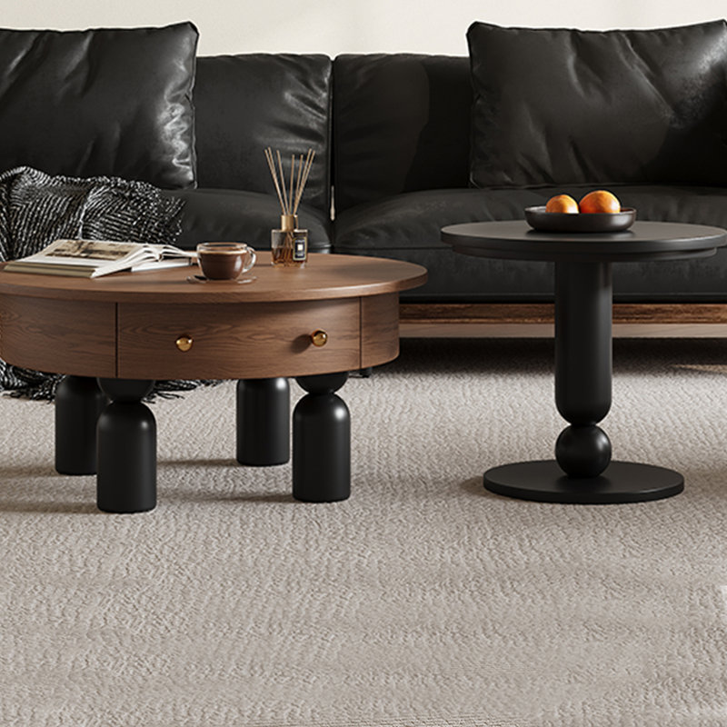 Ensemble de tables basses de style rétro, Noir / bois brun foncé
