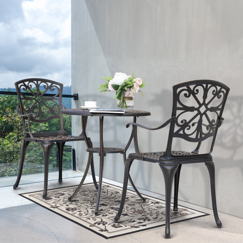 Cast Aluminium Patio Set with 4.5 cm Parasol Hole