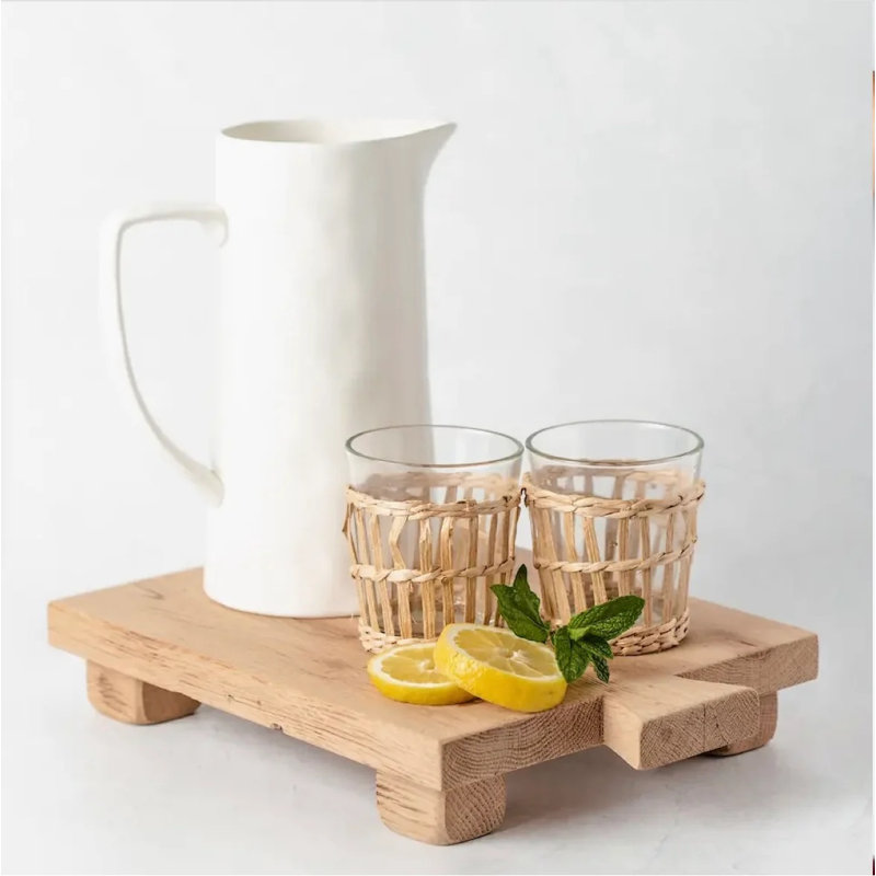 Small Wood Soap Stand Riser Decorative Tray, 2" H x 9" W x 5.5" D