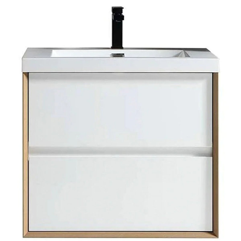 Meuble-lavabo simple 23,4 po, Blanc brillant