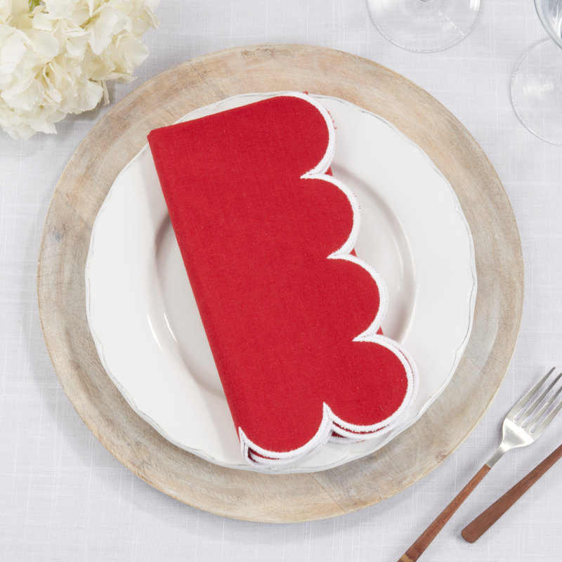 Paddock 100% Cotton Rectangle Napkin, Red