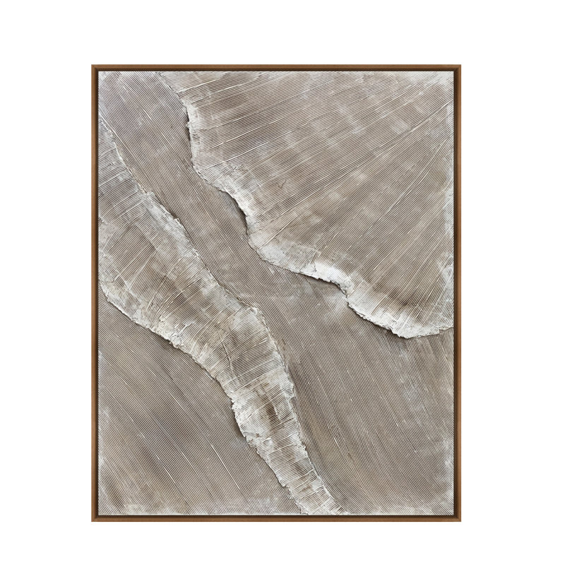 Velora Single Picture Frame Painting on Wood, 150 cm H x 120 cm W, Walnut