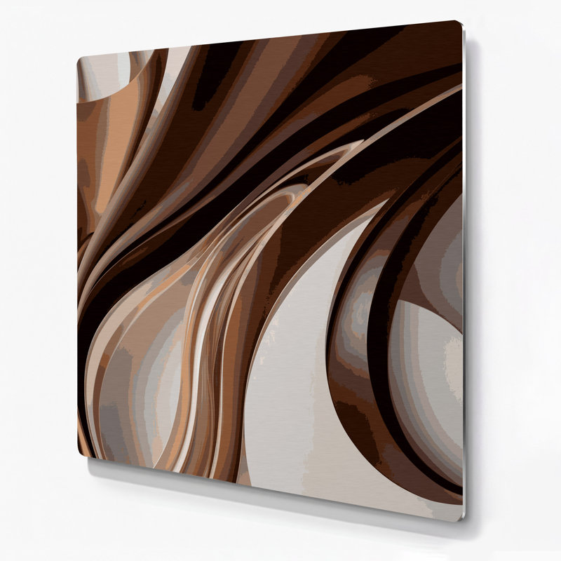 Gradient Abstract 55 Gray Metal Wall Art, 32' H x 32' W