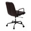 Chaise de bureau rotative à 360 degrés avec siège réglable, fabrication en cuir fleur, base à 5 branches et roulettes, capacité de poids de 220 lb, siège de 19 po, matériau de tournage vertical de 19 à 22 po, avec