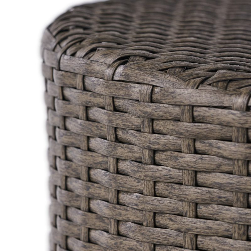 Table d'appoint en rotin Captolia, Gris