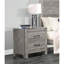 Table de chevet 2 tiroirs Cannes gris rustique-121150916