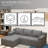 Boneless 87" Modular Sectional Sofa, L-Shape Cloud Sectional Couch, Cozy Boneless Couches For Living Room (Dark Grey, Left Facing Chaise)-1415993450-1415993454