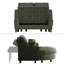 Chaise longue surdimensionnée en velours côtelé avec dossier réglable et repose-pieds avec rangement-128488266