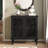 Vintage Hollow-Carved Accent Cabinet, 2-Door Display Storage Sideboard with Symmetrical Floral Design, Adjustable Shelf and Solid Wood Legs-944557090
