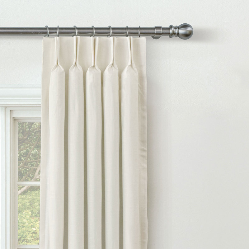 Brisa Room Darkening Curtain, Ivory, 40" W x 108" L