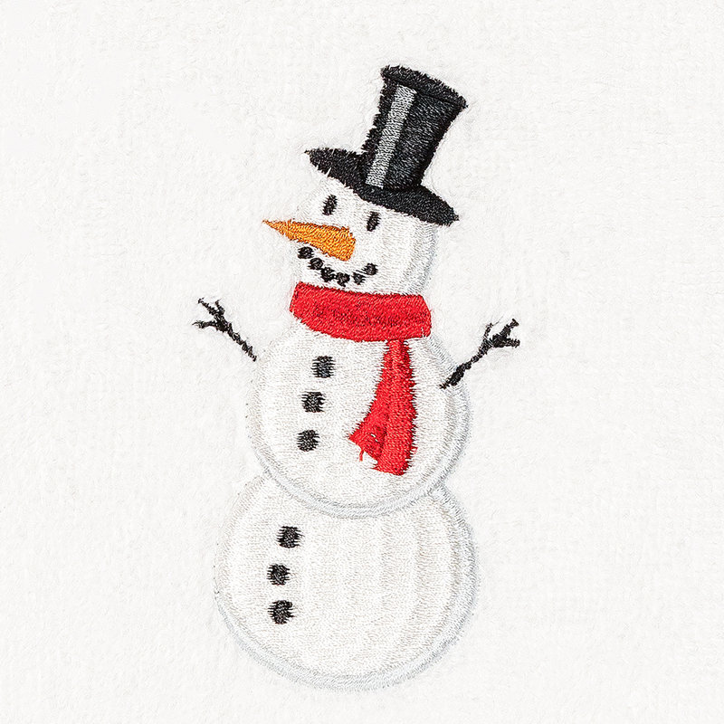 Essuie-mains de Noël brodé en coton turc, Blanc