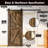 Arrow Design Colour Solid Pine Wood Unassembled Door with Black Rustic Installation Hardware Kit-71801426-71801420