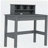 Grey Writing Desk with Hutch