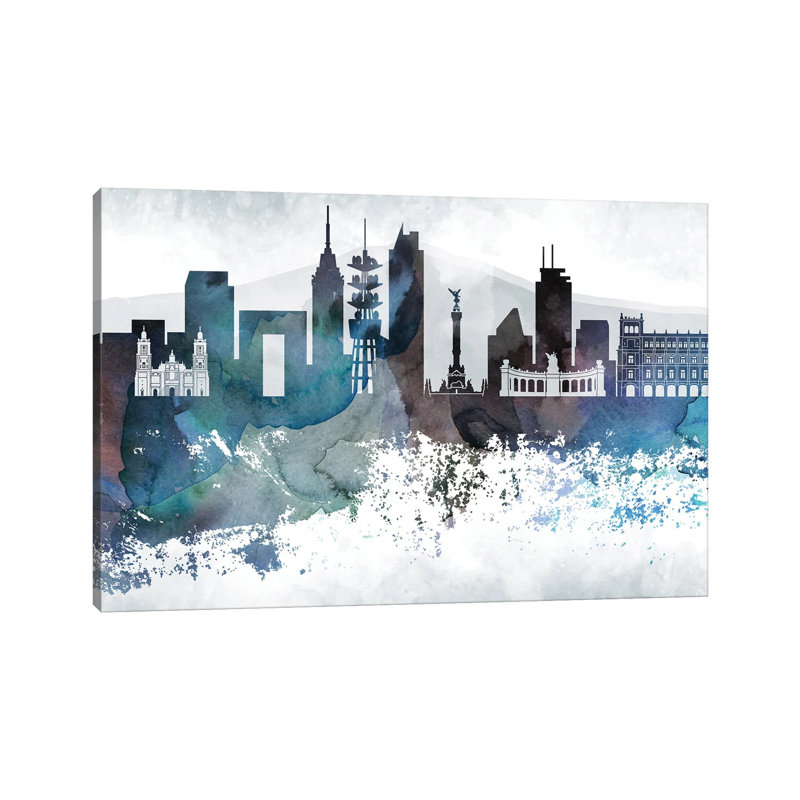Mexico Bluish Skylines by WallDecorAddict - Wrapped Canvas Gallery-Wrapped Canvas Giclée, Wrapped Canvas