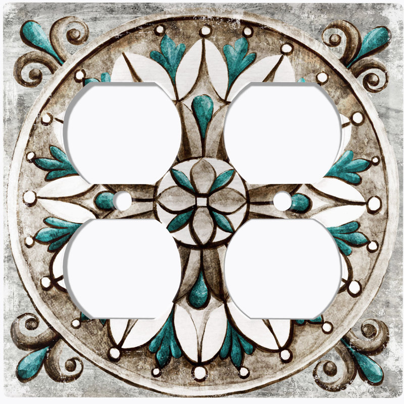 Plaque murale à 2 prises Damask