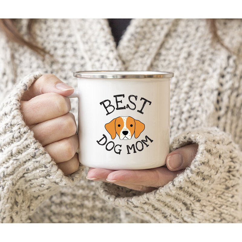 Tasse de camping Best Dog Mom, Épagneul Brittany