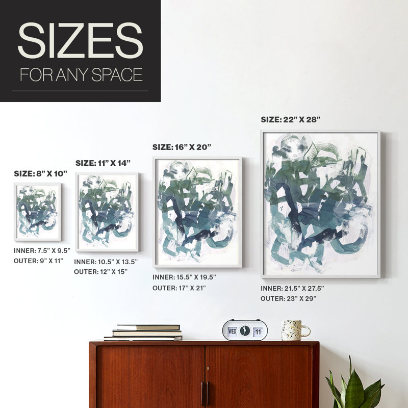 Obstruction II Framed Print - Solid Wood, H 11 po x l 9 po, Blanc