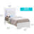 Elegant Twin Bed In Champagne