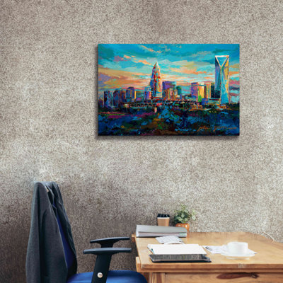 'The Queen City Charlotte North Carolina' by Jace D McTier, Giclee Canvas Wall Art